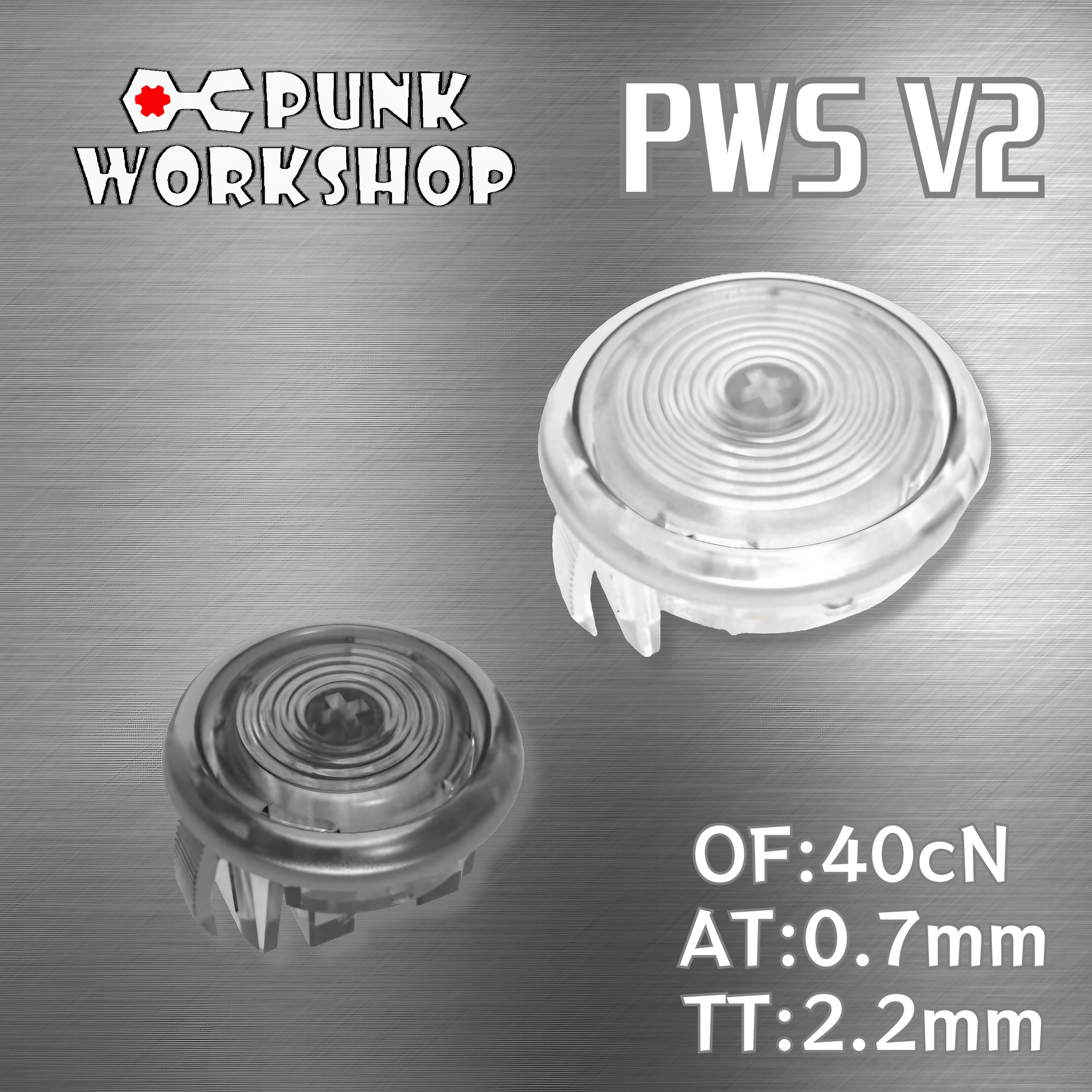 【CIELOGAMES】 PUNK WORKSHOP PWS-V2 ハメ込み式 | ボタン 24/30mm