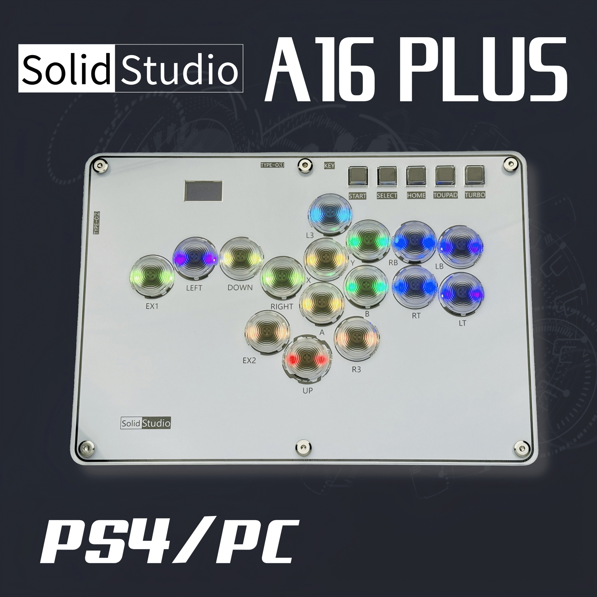 Solid Studio A16 PLUS | 薄型レバーレスコントローラー – CIELOGAMES Solid Studio A16 PLUS | 薄型レバーレスコントローラー – CIELOGAMES
