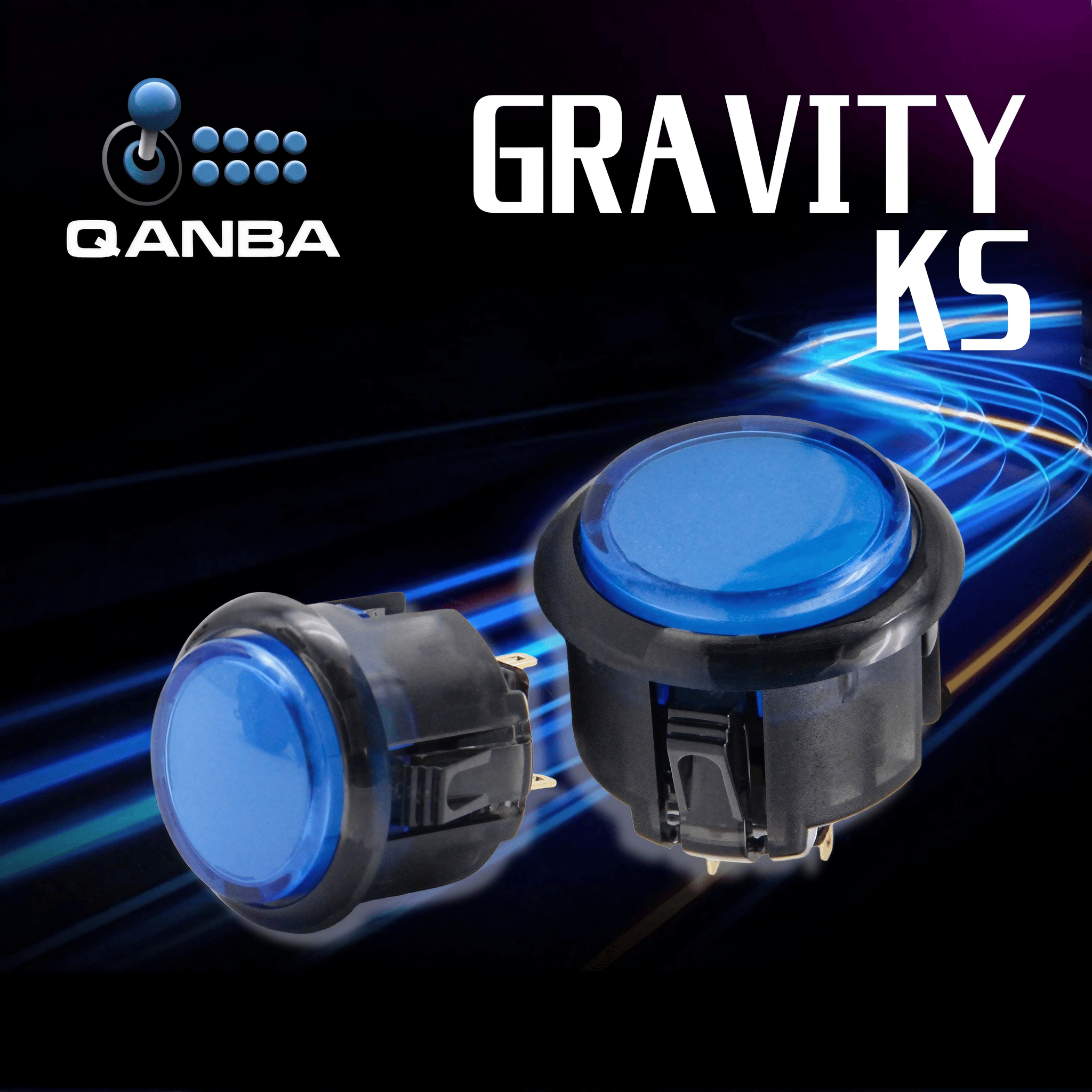 QANBA Gravity KS ハメ込み式 24/30mm - Black/Blue / 24mm