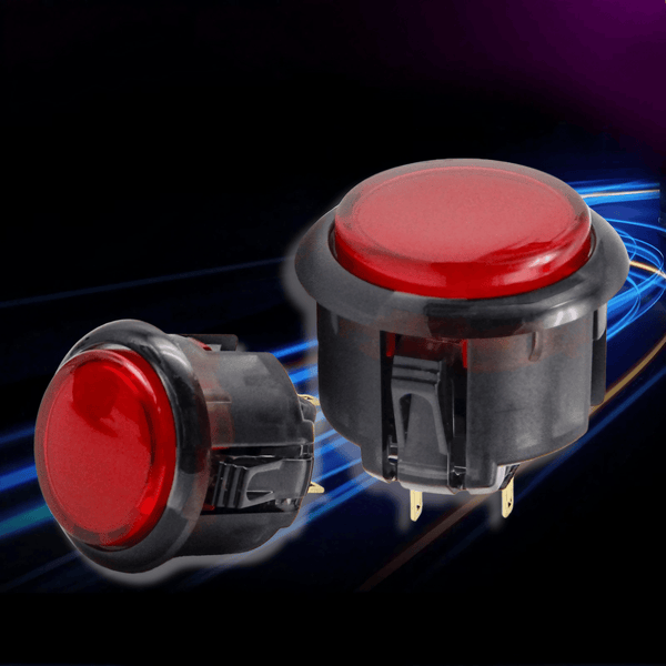 アケコン レバーレス ゲームパッド 通販ショップ ゲームコントローラー専門店 CIELOGAMES ボタン QANBA Gravity KS 24/30mm Black/Red 24mm