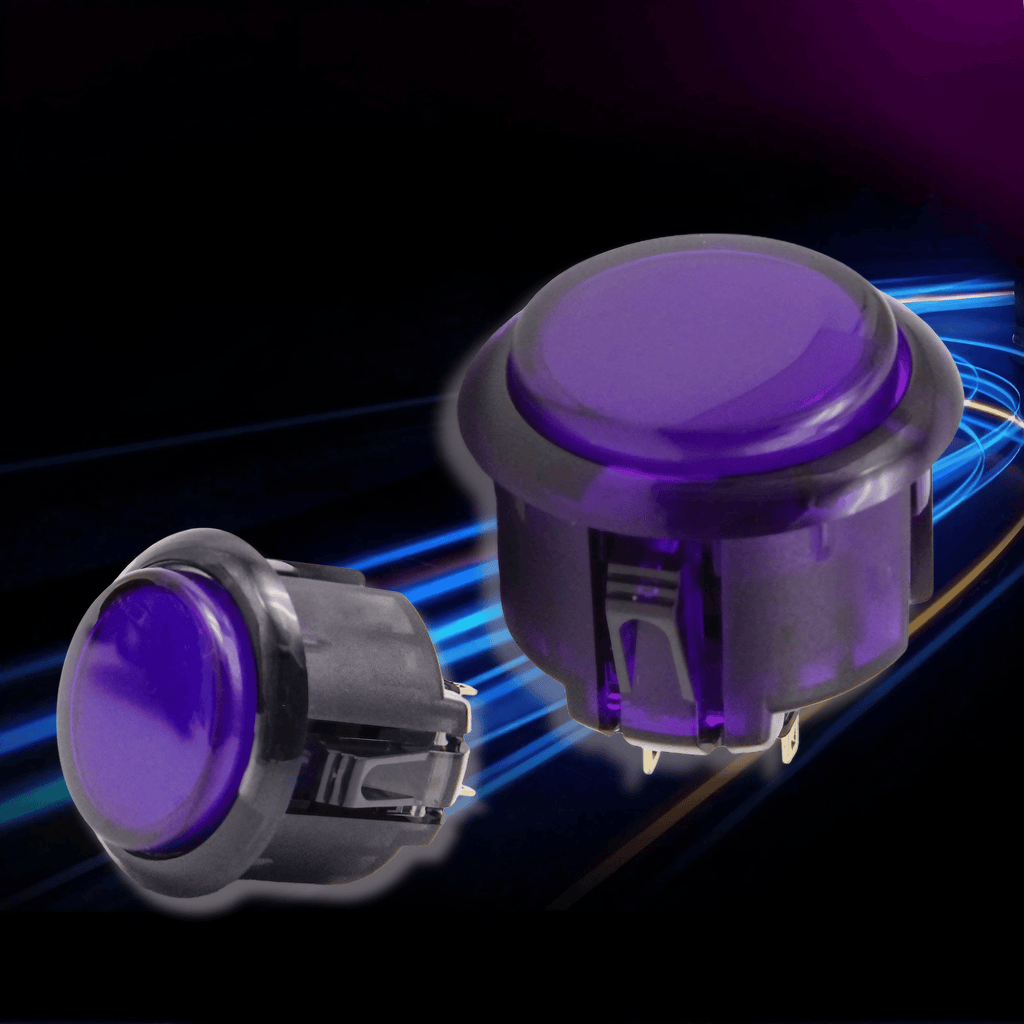 アケコン レバーレス ゲームパッド 通販ショップ ゲームコントローラー専門店 CIELOGAMES ボタン QANBA Gravity KS 24/30mm Purple 24mm