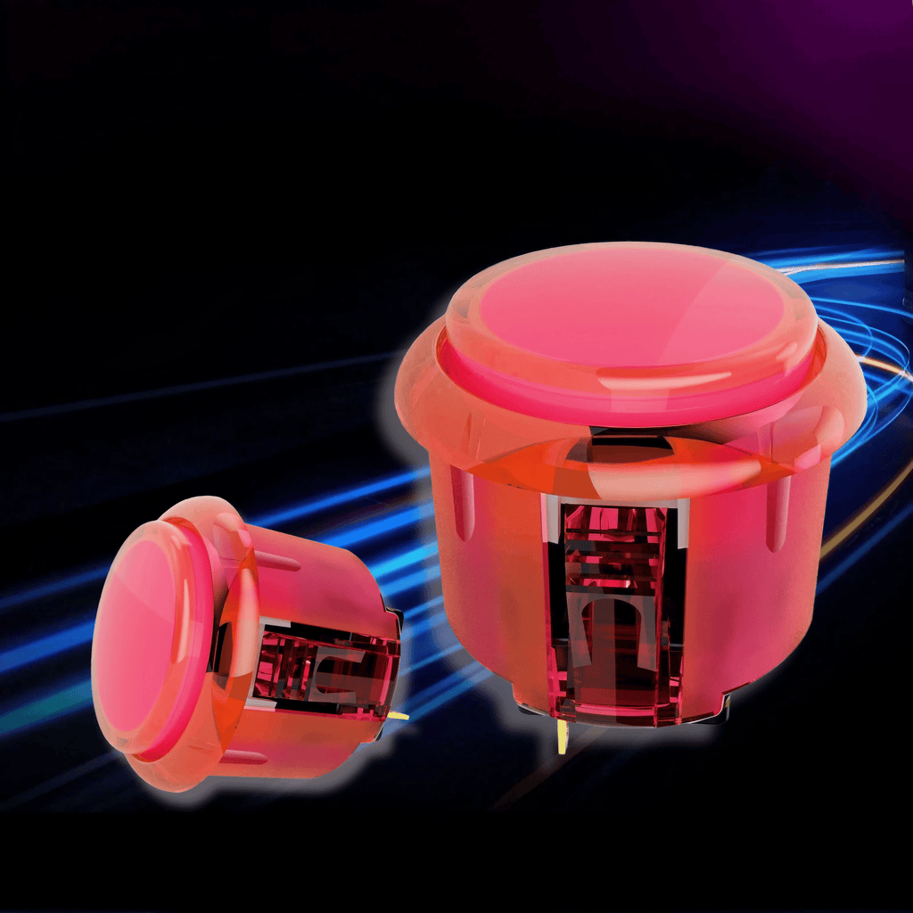 アケコン レバーレス ゲームパッド 通販ショップ ゲームコントローラー専門店 CIELOGAMES ボタン QANBA Gravity KS 24/30mm Pink 24mm