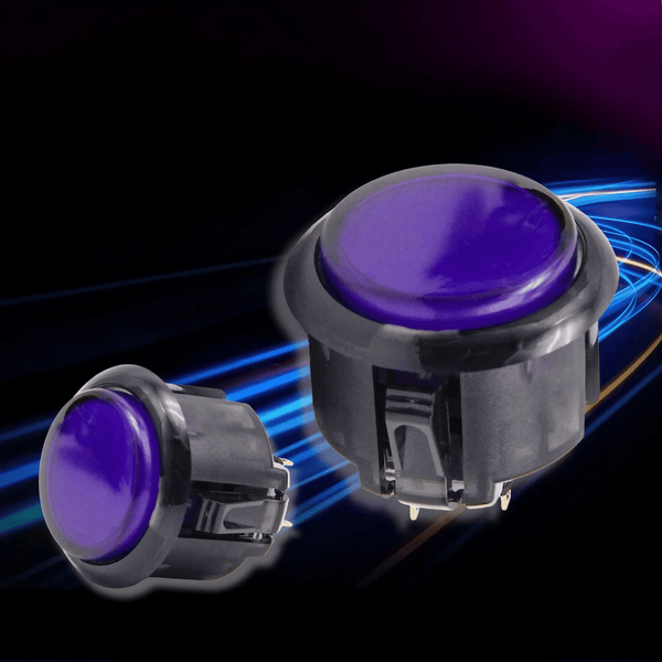 アケコン レバーレス ゲームパッド 通販ショップ ゲームコントローラー専門店 CIELOGAMES ボタン QANBA Gravity KS 24/30mm Black/Purple 24mm