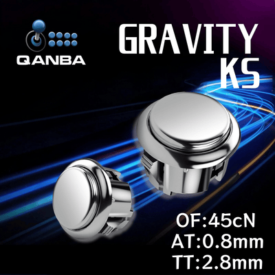 アケコン レバーレス ゲームパッド 通販ショップ ゲームコントローラー専門店 CIELOGAMES ボタン QANBA Gravity KS メタリック 24/30mm