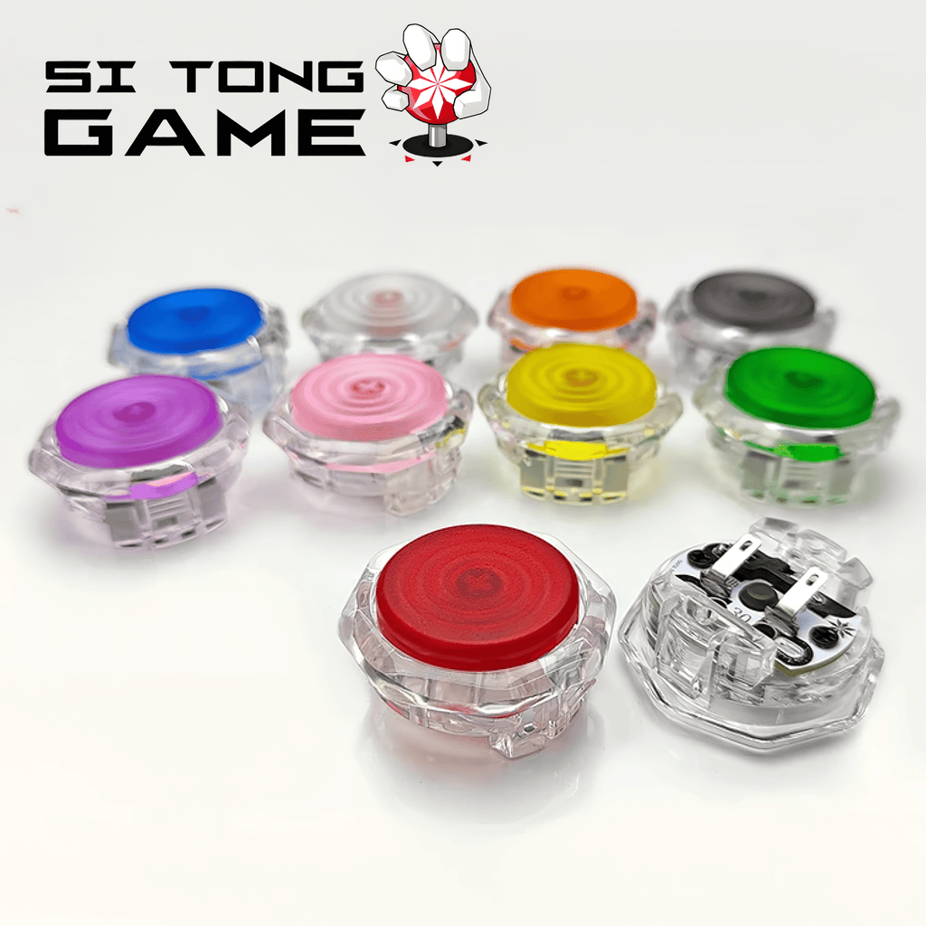 アケコン レバーレス ゲームパッド 通販ショップ ゲームコントローラー専門店 CIELOGAMES ボタン Sitong 薄型メカニカルボタン Kailh軸 透明八角枠 24/30mm