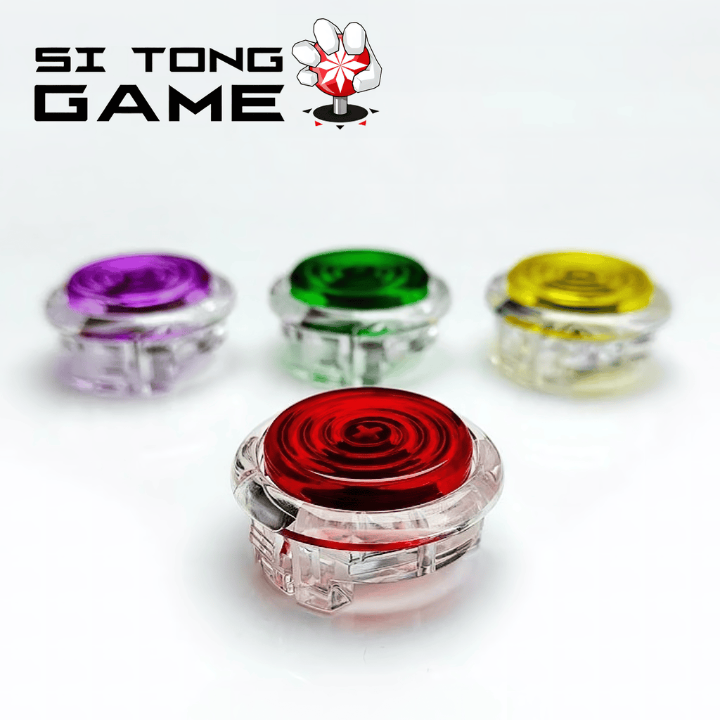 アケコン レバーレス ゲームパッド 通販ショップ ゲームコントローラー専門店 CIELOGAMES ボタン Sitong 薄型メカニカルボタン Kailh軸 透明丸枠 24/30mm