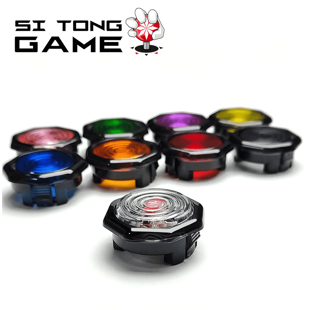 アケコン レバーレス ゲームパッド 通販ショップ ゲームコントローラー専門店 CIELOGAMES ボタン Sitong 薄型メカニカルボタン Kailh軸 黒八角枠 24/30mm