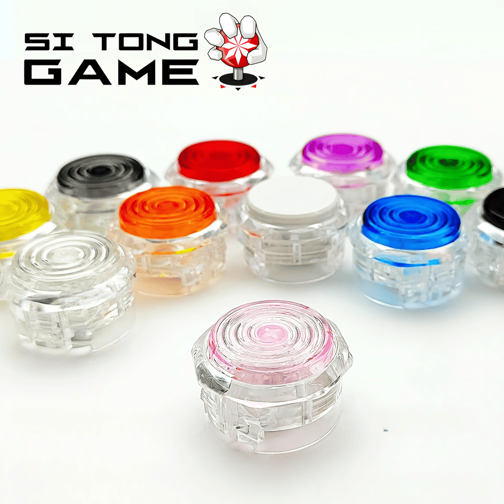 アケコン レバーレス ゲームパッド 通販ショップ ゲームコントローラー専門店 CIELOGAMES ボタン Sitong 薄型メカニカルボタン MX軸 透明枠 24/30mm