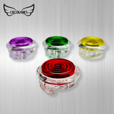 アケコン レバーレス ゲームパッド 通販ショップ ゲームコントローラー専門店 CIELOGAMES ボタン CieloGames FeatherTap 透明丸枠 24/30mm   