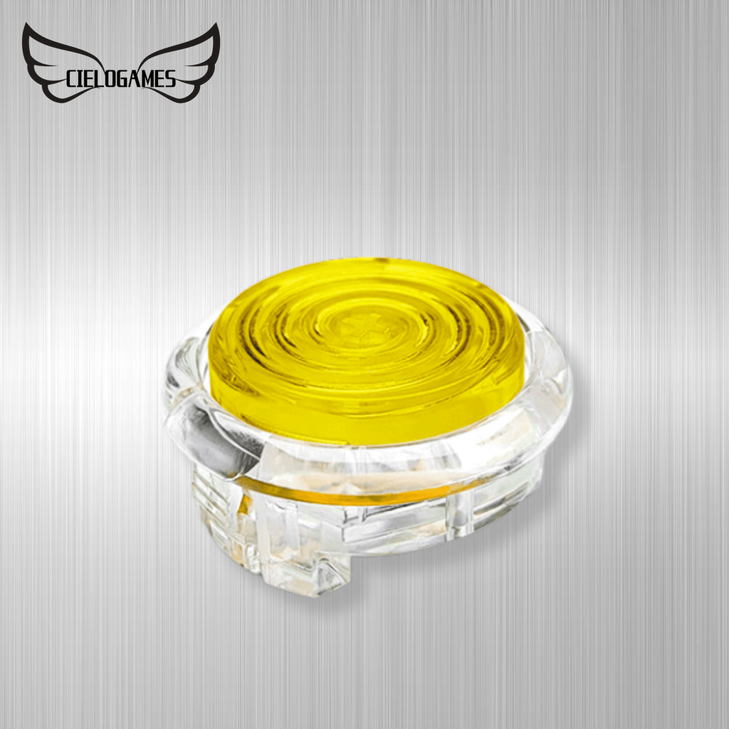 アケコン レバーレス ゲームパッド 通販ショップ ゲームコントローラー専門店 CIELOGAMES ボタン CieloGames FeatherTap 透明丸枠 24/30mm Yellow Clear 24mm