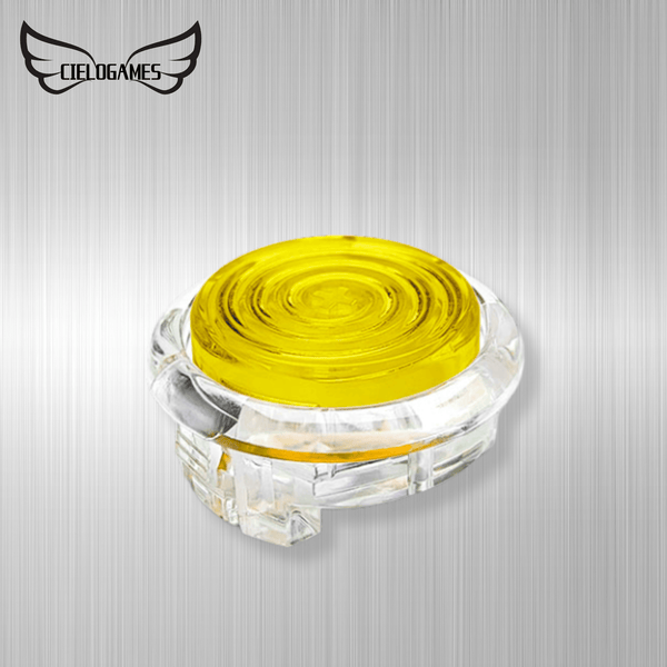 アケコン レバーレス ゲームパッド 通販ショップ ゲームコントローラー専門店 CIELOGAMES ボタン CieloGames FeatherTap 透明丸枠 24/30mm Yellow Clear 24mm
