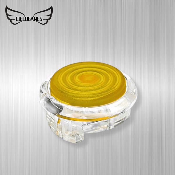 アケコン レバーレス ゲームパッド 通販ショップ ゲームコントローラー専門店 CIELOGAMES ボタン CieloGames FeatherTap 透明丸枠 24/30mm Yellow Matt 24mm