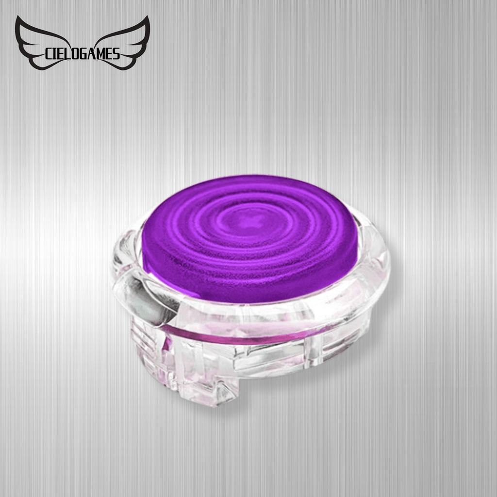 アケコン レバーレス ゲームパッド 通販ショップ ゲームコントローラー専門店 CIELOGAMES ボタン CieloGames FeatherTap 透明丸枠 24/30mm Purple Matt 24mm