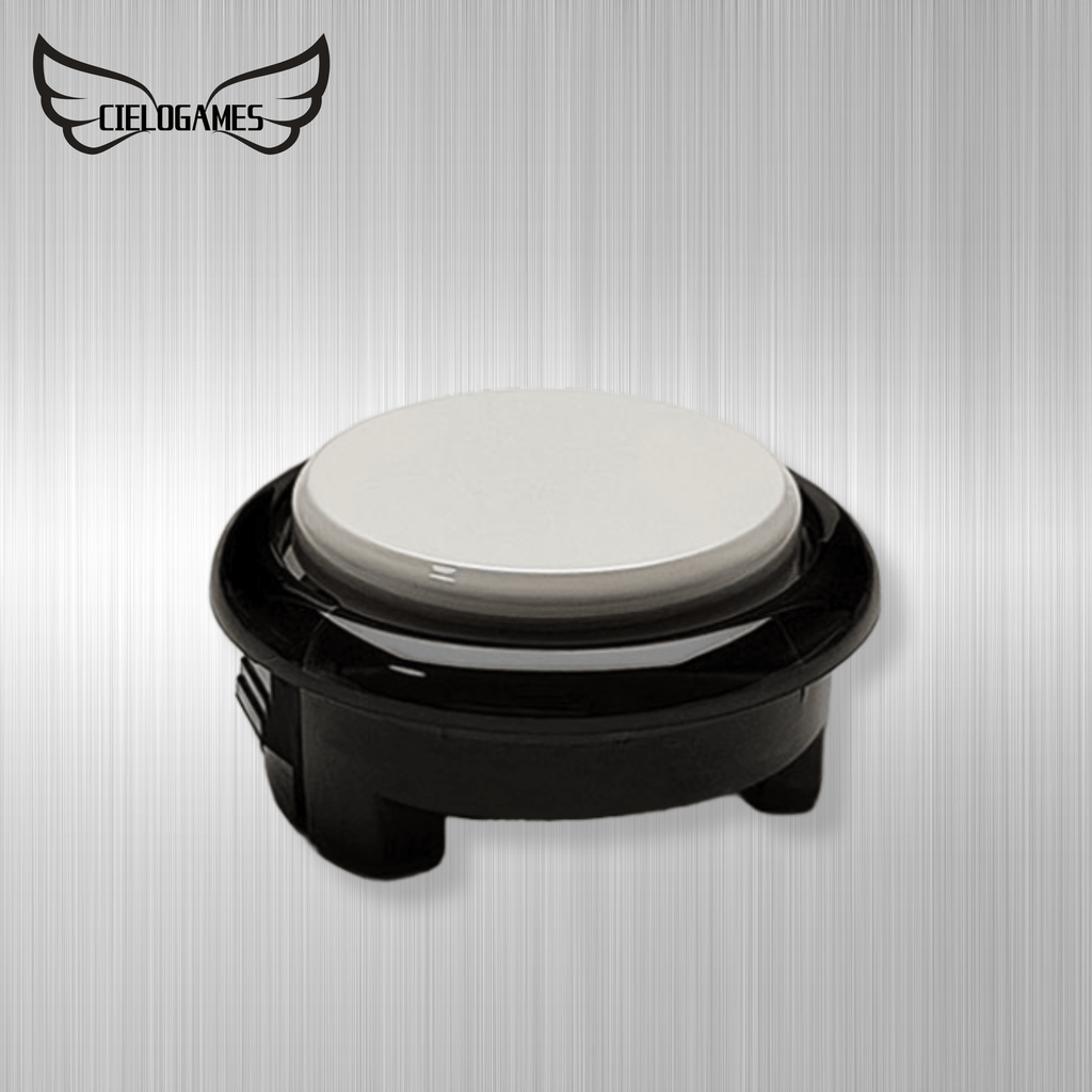 アケコン レバーレス ゲームパッド 通販ショップ ゲームコントローラー専門店 CIELOGAMES ボタン CieloGames FeatherTap 黒丸枠 24/30mm White Clear 24mm