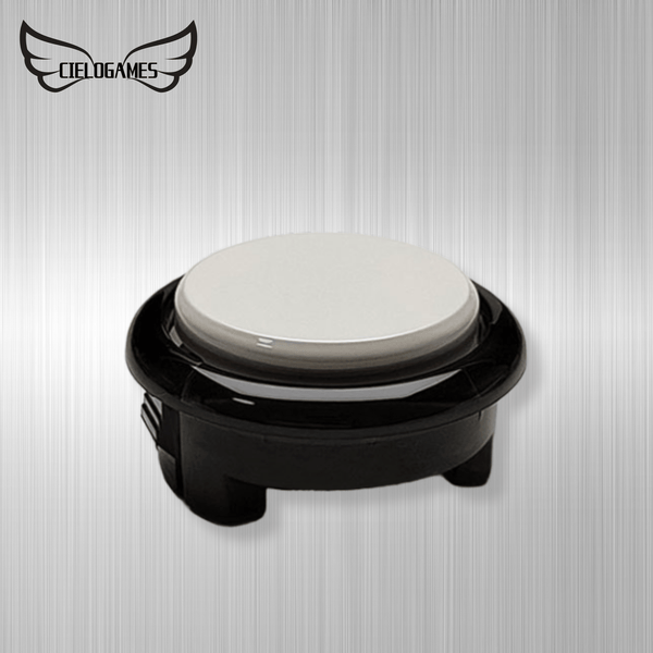アケコン レバーレス ゲームパッド 通販ショップ ゲームコントローラー専門店 CIELOGAMES ボタン CieloGames FeatherTap 黒丸枠 24/30mm White Clear 24mm
