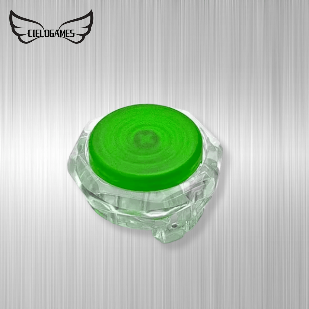 アケコン レバーレス ゲームパッド 通販ショップ ゲームコントローラー専門店 CIELOGAMES ボタン CieloGames FeatherTap 透明八角枠 24/30mm Green Matt 24mm