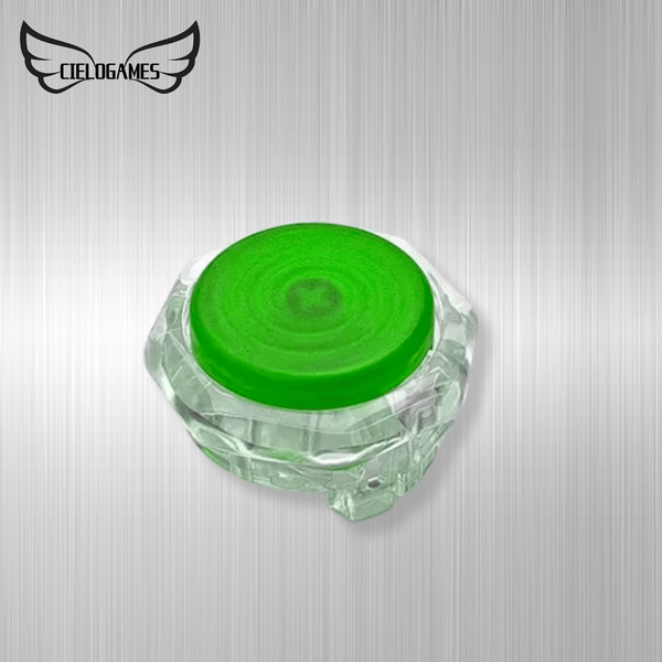 アケコン レバーレス ゲームパッド 通販ショップ ゲームコントローラー専門店 CIELOGAMES ボタン CieloGames FeatherTap 透明八角枠 24/30mm Green Matt 24mm