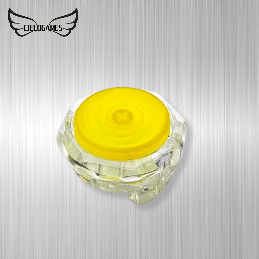 アケコン レバーレス ゲームパッド 通販ショップ ゲームコントローラー専門店 CIELOGAMES ボタン CieloGames FeatherTap 透明八角枠 24/30mm Yellow Matt 24mm