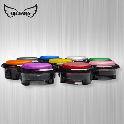 アケコン レバーレス ゲームパッド 通販ショップ ゲームコントローラー専門店 CIELOGAMES ボタン CieloGames FeatherTap 黒八角枠 24/30mm   