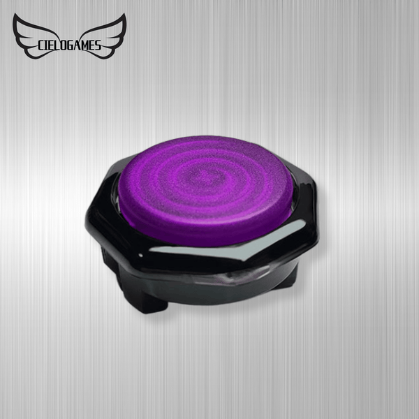 アケコン レバーレス ゲームパッド 通販ショップ ゲームコントローラー専門店 CIELOGAMES ボタン CieloGames FeatherTap 黒八角枠 24/30mm Purple Matt 24mm