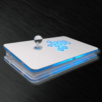 アケコン レバーレス ゲームパッド 通販ショップ ゲームコントローラー専門店 CIELOGAMES アケコン CieloGames FusionFlex V3 白筐体 バックライトLED有 PC版 White(12ボタン)