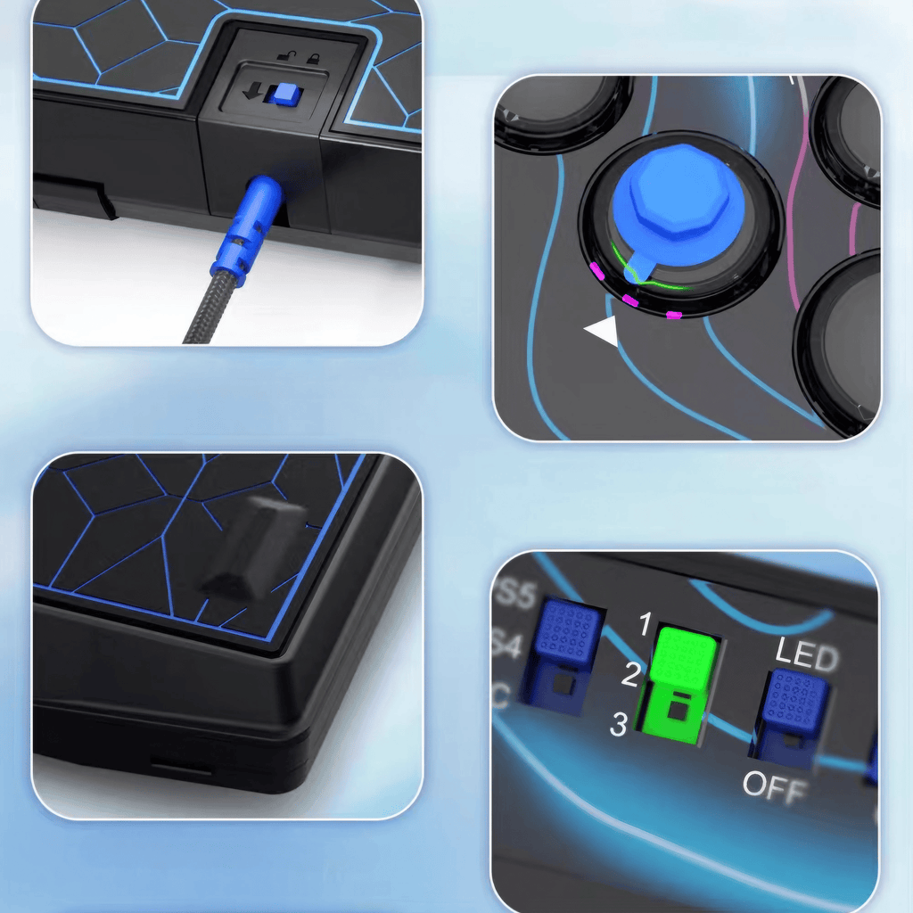 アケコン レバーレス ゲームパッド 通販ショップ ゲームコントローラー専門店 CIELOGAMES レバーレス Qanba Sapphire Arcade Controller