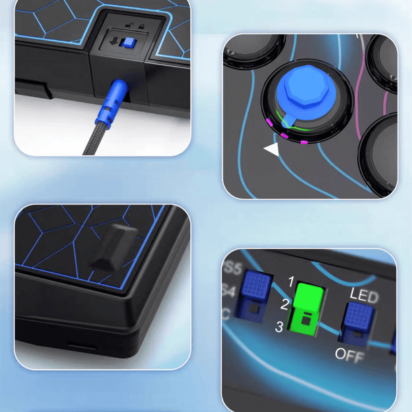アケコン レバーレス ゲームパッド 通販ショップ ゲームコントローラー専門店 CIELOGAMES レバーレス Qanba Sapphire Arcade Controller