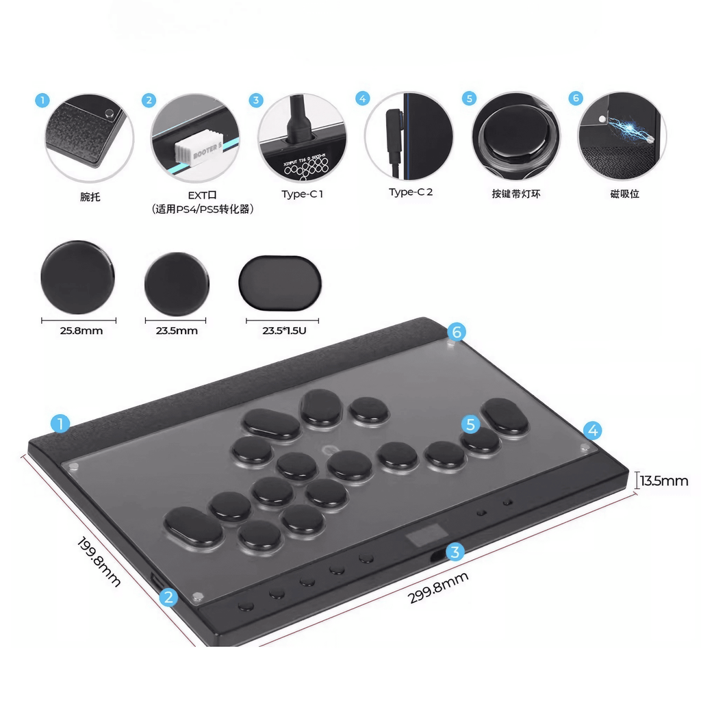 アケコン レバーレス ゲームパッド 通販ショップ ゲームコントローラー専門店 CIELOGAMES レバーレス Haute42 COSMOX HautePad C16S