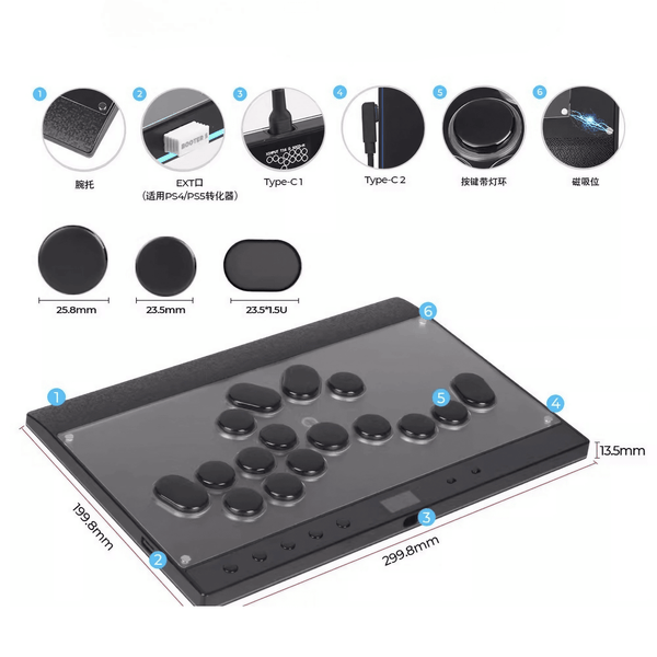 アケコン レバーレス ゲームパッド 通販ショップ ゲームコントローラー専門店 CIELOGAMES レバーレス Haute42 COSMOX HautePad C16S