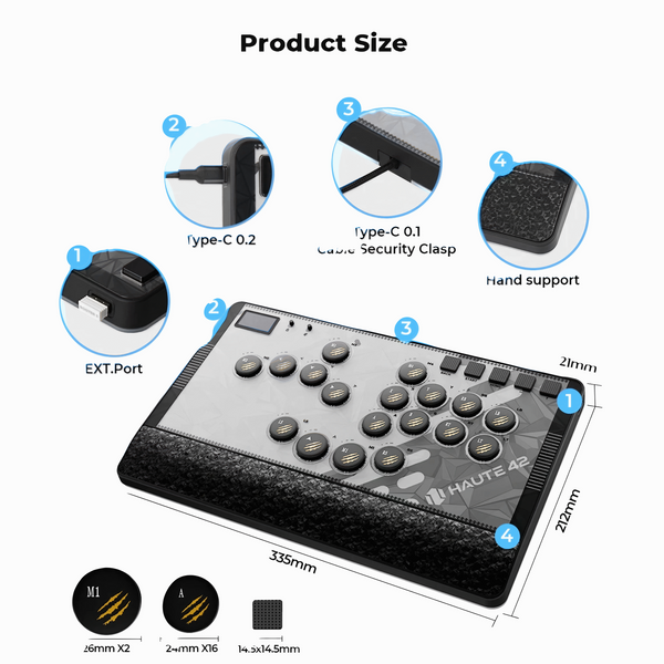 アケコン レバーレス ゲームパッド 通販ショップ ゲームコントローラー専門店 CIELOGAMES レバーレス Haute42 COSMOX HautePad C-AT