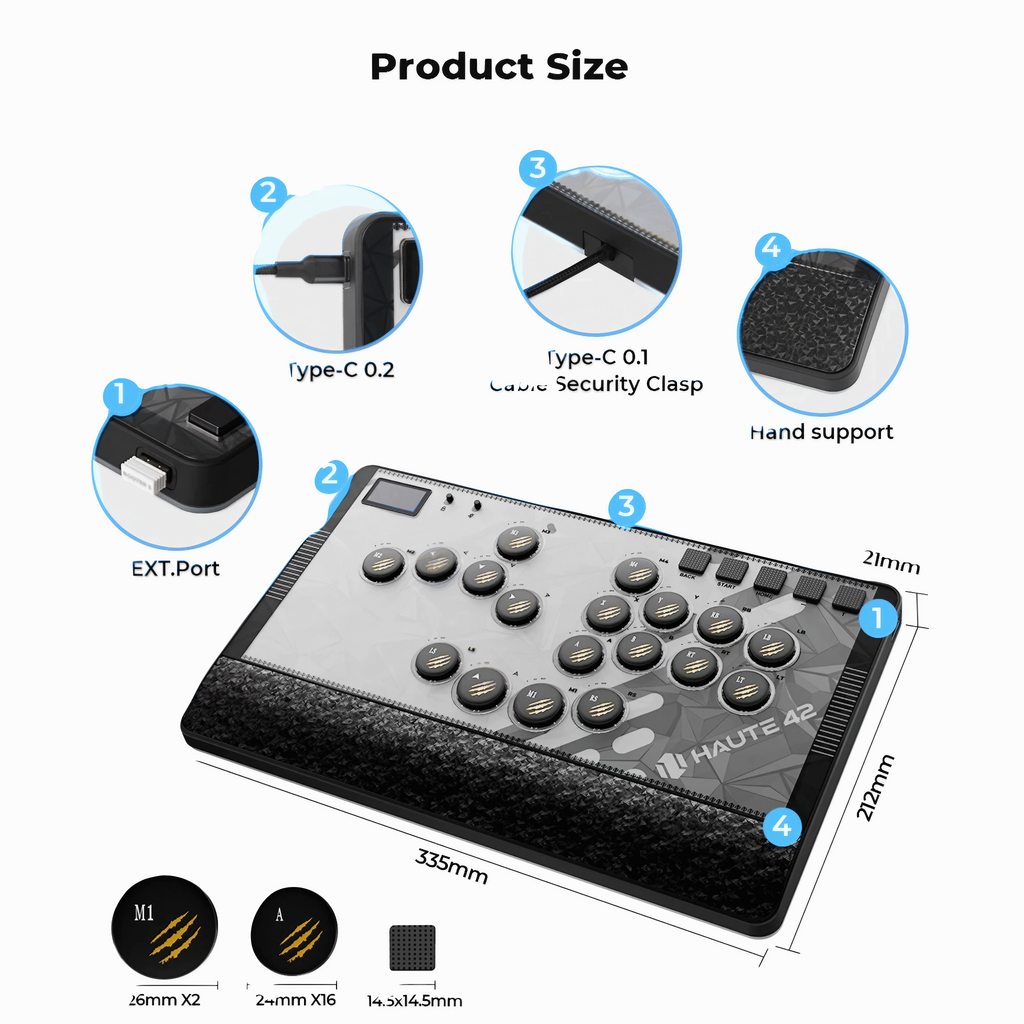 アケコン レバーレス ゲームパッド 通販ショップ ゲームコントローラー専門店 CIELOGAMES レバーレス Haute42 COSMOX HautePad C-AT