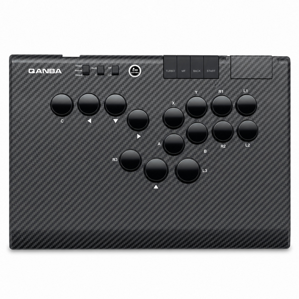 アケコン レバーレス ゲームパッド 通販ショップ ゲームコントローラー専門店 CIELOGAMES レバーレス Qanba Ruby Arcade Controller CarbonBlack